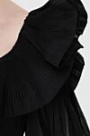 Zimmermann Women's black top with voluminous sleeves - loose sleeves, frills on the edges. 100% polyester. Country of manufacture: Italy. Care: specialized cleaning - photo 5