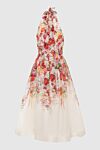 Zimmermann Women's dress white with red floral pattern - Decoration: floral pattern, sleeveless, halter collar, elastic waistband. linen, silk. Country of manufacture: Italy. Care: specialized cleaning - photo 7