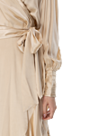 Zimmermann Women's long beige silk dress with long sleeves and a belt - long sleeves, asymmetric skirt with ruffles, belt at the waist. silk. Country of manufacture: Italy. Care: specialized cleaning - photo 5