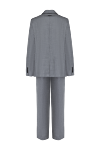 Gray women's wool trouser suit Peserico - Composition: 98% wool, 1% polyamide, 1% metal. Pockets: four pockets. Fastening: buttons, zipper. Country of manufacture: Italy. Care: specialized cleaning - photo 6