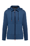 Kiton Sports jacket made of cotton and elastane blue for men - Composition: 96% cotton, 4% elastane. Country of manufacture: Italy. Care: specialized cleaning - photo 1