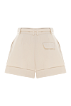 Beige linen shorts for women Zimmermann - tucks, cuffs. belt. 100% linen. Closure: button, zipper. two side pockets, one back pocket. Country of manufacture: Italy. Care: specialized cleaning - photo 6