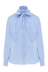 Zimmermann Blouse made of cotton for women blue - bow. 100% cotton. Closure: buttons. Country of manufacture: Italy. Care: specialized cleaning - photo 1