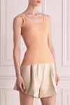 Zimmermann Women's top beige - 74% viscose, 24% polyamide, 2% elastane. Country of manufacture: Italy. Care: specialized cleaning - photo 3