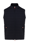 Kiton Men's vest black - Composition: 92% wool, 4% elastane, 4% polyamide. Closure: zipper. Pockets: two front pockets. Country of manufacture: Italy. Care: specialized cleaning - photo 1