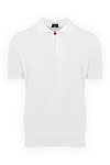 Kiton Men's white cotton polo - Decor: brand logo. Composition: 100% cotton. Closure: zipper. Country of manufacture: Italy. Care: specialized cleaning - photo 1