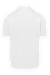 Kiton Men's white cotton polo - Decor: brand logo. Composition: 100% cotton. Closure: zipper. Country of manufacture: Italy. Care: specialized cleaning - photo 5