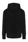 Kiton Men's black cotton and elastane hoodie - Decor: brand logo. Additionally: hood. Composition: 89% cotton, 11% elastane. Country of manufacture: Italy. Care: specialized cleaning - photo 5