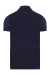 Men's blue polo with cotton buttons Kiton - red buttons with brand logo. 100% cotton. Country of manufacture: Italy. Care: specialized cleaning - photo 6