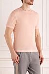 Kiton Pink cotton T-shirt for men - Composition: 100% cotton. Country of manufacture: Italy. Care: specialized cleaning - photo 3