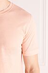 Kiton Pink cotton T-shirt for men - Composition: 100% cotton. Country of manufacture: Italy. Care: specialized cleaning - photo 5