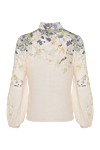 Zimmermann Blouse for women beige - flowers pattern. Closure: buttons. Country of manufacture: Italy. Care: specialized cleaning - photo 7