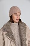 Beige cashmere beanie hat with a textured pattern and a turn-up Loro Piana - textured pattern. 100% cashmere. Country of manufacture: Italy. Care: specialized cleaning - photo 4