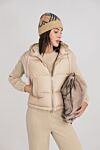 Beige women's vest made of wool and polyester. Peserico - hood. 50% wool, 50% polyester. zipper, drawstring. two side pockets. Country of manufacture: Italy. Care: specialized cleaning - photo 6