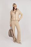 Peserico Beige women's vest made of wool and polyester. - hood. 50% wool, 50% polyester. zipper, drawstring. two side pockets. Country of manufacture: Italy. Care: specialized cleaning - photo 7