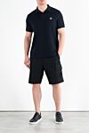 Navy Blue Slim Fit Polo Shirt with Compass Patch Stone Island - brand logo. 95% cotton. 5% elastane. Closure: buttons. Country of manufacture: Italy. Care: specialized cleaning - photo 2