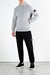 Cotton hoodie with compass patch and hood Stone Island - brand logo. hood with drawstring. 100% cotton. Kangaroo pocket. Country of manufacture: Italy. Care: specialized cleaning - photo 2