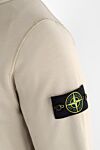 Stone Island Sports jacket made of cotton fleece with a hood, beige - brand logo. hood. 100% cotton. Closure: zipper. two side pockets. Country of manufacture: Italy. Care: specialized cleaning - photo 5