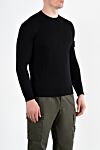 Stone Island Men's black wool jumper with logo - brand logo. 100% wool. Country of manufacture: Italy. Care: specialized cleaning - photo 3