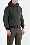 Stone Island Men's gray jacket with hood and logo - brand logo . hood. 100% polyamide. Closure: zipper. two side pockets. Country of manufacture: Italy. Care: specialized cleaning - photo 3