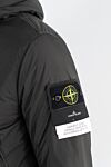 Stone Island Men's gray jacket with hood and logo - brand logo . hood. 100% polyamide. Closure: zipper. two side pockets. Country of manufacture: Italy. Care: specialized cleaning - photo 5