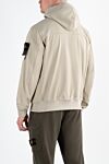 Бежевая куртка с капюшоном и логотипом мужская Stone Island - логотип бренда . капюшон. 92% полиэстер, 8% эластан. кнопки, молния. два боковых кармана. Страна производитель: Италия. Уход: специализированная чистка - фото 4