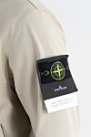 Stone Island Бежевая куртка с капюшоном и логотипом мужская - логотип бренда . капюшон. 92% полиэстер, 8% эластан. кнопки, молния. два боковых кармана. Страна производитель: Италия. Уход: специализированная чистка - фото 5