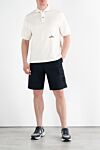 Short sleeve polo shirt in crepe cotton jersey Stone Island - brand logo. 100% cotton. Closure: buttons. Country of manufacture: Italy. Care: specialized cleaning - photo 2