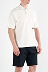 Stone Island Short sleeve polo shirt in crepe cotton jersey - brand logo. 100% cotton. Closure: buttons. Country of manufacture: Italy. Care: specialized cleaning - photo 3