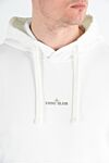 Stone Island Men's white sports jacket with logo and hood - Brand logo decor on the sleeve. hood. 100% cotton. Zipper closure. Camans: two side pockets. Country of manufacture: Italy. Care: specialized cleaning - photo 5