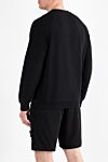 Men's black cotton sweatshirt with logo Stone Island - brand logo. 100% cotton. Country of manufacture: Italy. Care: specialized cleaning - photo 4