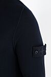 Stone Island Long sleeve polo made of wool Lana men's blue with buttons - 100% wool. Closure: buttons. Country of manufacture: Italy. Care: specialized cleaning - photo 5