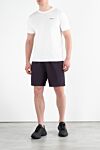 Burgundy cotton logo tie shorts Stone Island - brand logo. 100% cotton. Closure: drawstring zipper. two side pockets. Country of manufacture: Italy. Care: specialized cleaning - photo 2