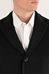 Lubiam Men's single-breasted wool coat - 100% wool. Closure: buttons. two side pockets. Country of manufacture: Italy. Care: specialized cleaning - photo 5