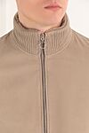 Seraphin Beige men's jacket made of genuine leather and fur - genuine leather, natural fur. Closure: zipper . two side pockets with zippers. Country of manufacture: Italy. Care: specialized cleaning - photo 5