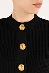 Balmain Трикотажный кардиган черный с пуговицами - пуговицы золотистого цвета Signature Coin. 84% вискоза 16% полиэстер. пуговицы. Страна производитель: Франция. Уход: специализированная чистка - фото 5