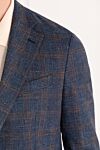 Sartoria Latorre Синий мужской пиджак из смеси шерсти хлопка и льна - 65% шерсть, 27% хлопок, 8% лен. пуговицы. 2 боковых кармана, один нагрудный. Страна производитель: Италия. Уход: специализированная чистка - фото 5