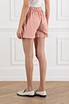Striped cotton and silk shorts red women Brunello Cucinelli - striped pattern. 81% cotton, 19% silk. Pocket: two side pockets. Fastener: drawstring. Country of manufacture: Italy. Care: specialized cleaning - photo 4