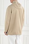 Men's windbreaker jacket with hood beige Brunello Cucinelli - 70% polyester, 30% polyamide. Additional: hood. two side pockets. zipper, buttons. Country of manufacture: Italy. Care: specialized cleaning - photo 4