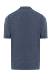 Blue melange men's T-shirt without a pattern made of linen and cotton Brunello Cucinelli - 77% linen, 23% cotton. Country of manufacture: Italy. Care: specialized cleaning - photo 6