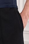 Brunello Cucinelli Мужские спортивные брюки чёрные с эластичным поясом - 93% хлопок, 7% полиамид. пояс на шнурке. два боковых кармана, два задних кармана. Страна производитель: Италия. Уход: специализированная чистка - фото 5