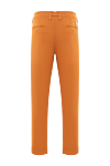 Men's cotton and linen trousers in a rich ochre shade with embroidered logo Jacob Cohen - 51% cotton, 45% linen, 4% elastane. Color: orange. zipper, button. five pockets. Country of manufacture: Italy. Care: specialized cleaning - photo 6
