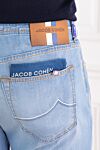 Jacob Cohen Blue distressed cotton blend five pocket jeans - brand logo. . 90% cotton, 8% polyester, 2% elastane. button, zipper. five pockets. Country of manufacture: Italy. Care: specialized cleaning - photo 5
