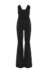 Voodoo Vixen Black Strapless Flared Jumpsuit Khela - Decoration: deep V-neck. 80% polyester, 20% elastane. Fastener: belt, side zipper. Country of manufacture: Italy. Care: specialized cleaning - photo 6