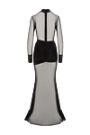 Khela Long sleeve maxi dress with bustier bodice under translucent mesh - drapery. 90% polyester, 10% elastane. Fastener: zipper. Country of manufacture: Italy. Care: specialized cleaning - photo 7