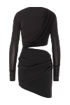 Khela Black mini dress with asymmetrical cutout on the thigh - Decoration: asymmetrical neckline, draping. 90% polyester, 10% elastane. back zip and non-slip silicone lining. Country of manufacture: Italy. Care: specialized cleaning - photo 7