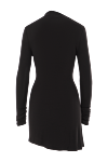 Black ribbed mini dress with draped detail and slit Khela - draping. 80% polyester, 20% elastane. back zip and non-slip silicone lining. Country of manufacture: Italy. Care: specialized cleaning - photo 6