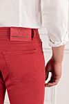 Scissor Scriptor Rich scarlet jeans made from thick stretch denim - 69% cotton, 33% elastane, 2% polyurethane. button, zipper. two side, two back, one pocket for small items. Country of manufacture: Italy. Care: specialized cleaning - photo 5