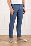 Scissor Scriptor Classic blue stretch denim jeans with branded patch - 95% cotton, 5% polyurethane. button, zipper. two side, two back, one pocket for small items. Country of manufacture: Italy. Care: specialized cleaning - photo 3