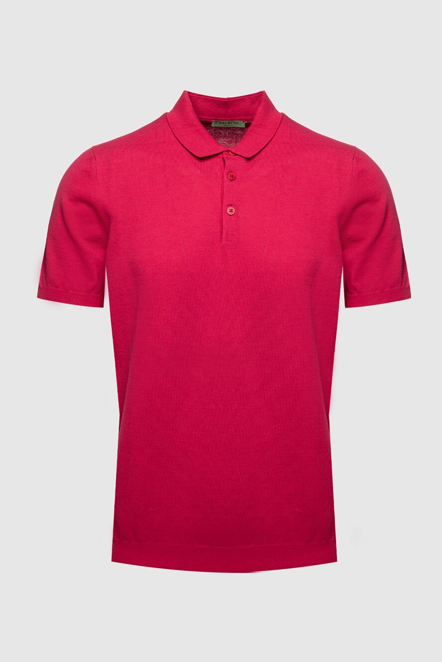 Dalmine Solid cotton polo in rich red shade - 100% cotton. Buttons. Country of manufacture: Italy. Care: specialized cleaning - photo 1